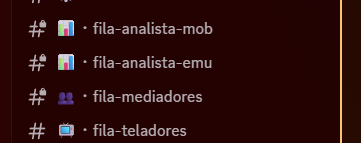 Canais de fila prontos