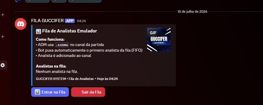 Fila de Analistas Emulador