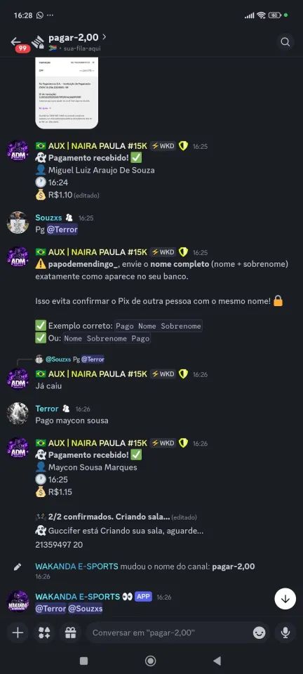 Confirmação de pagamento automática